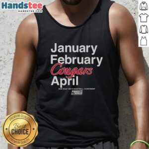 Original Houston Cougars NCAA Men's Basketball Championship tank top for March Madness, featuring vibrant team colors.