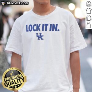 Awesome Kentucky Wildcats 2026 Lock It In T-Shirt featuring vibrant team colors and bold graphic design.