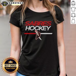Good Tage Thompson Buffalo Sabres Hockey Ladies Tee featuring team colors and logo, perfect for female fans.