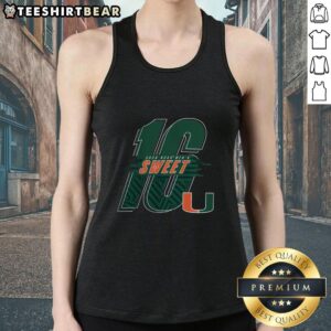 Alt Text: Stylish Miami Hurricanes tank top for 2026 NCAA Men's Basketball Sweet 16, perfect for fans and game day wear.