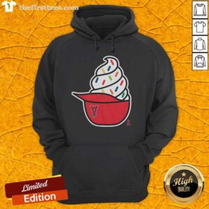 Premium Los Angeles Angels ice cream hoodie featuring vibrant team colors and a stylish design for fans.