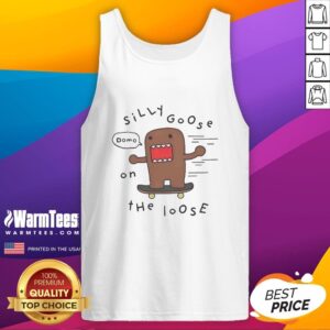 Alt Text: Trendy 'Top Silly Goose on the Loose' tank top featuring a playful goose graphic, perfect for casual summer outfits.