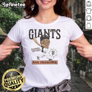 Awesome San Francisco Giants Rafael Devers ladies tee featuring a stylish design perfect for baseball fans.