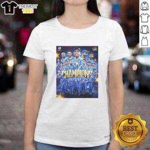 Hot Indian Cricket congratulations tee celebrating ICC Men's T20 World Cup 2026 for ladies by Ensquare.