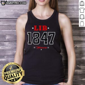 Awesome Lib 1847 Monrovia Heritage Liberian Tank Top featuring vibrant design and cultural pride, perfect for casual wear.
