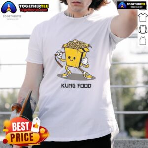 Alt Text: Pretty Kung Food T-Shirt featuring vibrant graphics and playful food-themed design for food lovers and fashion enthusiasts.