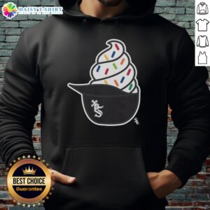 Alt Text: Stylish Pretty Chicago White Sox ice cream hoodie showcased with vibrant graphics and cozy design for fans.