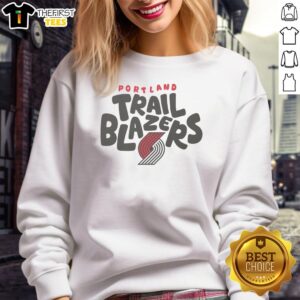 Pretty Portland Trail Blazers bubble sweatshirt featuring team colors and logo, perfect for fans and casual wear.