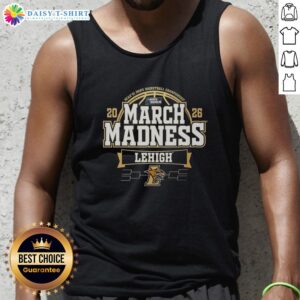 Original Lehigh Mountain Hawks 2026 Men's Basketball March Madness tank top featuring team colors and logo design.