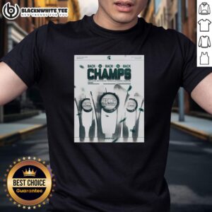 Top Michigan State Spartans Regular Season Champions Back To Back To Back Poster T-Shirt featuring bold team graphics.
