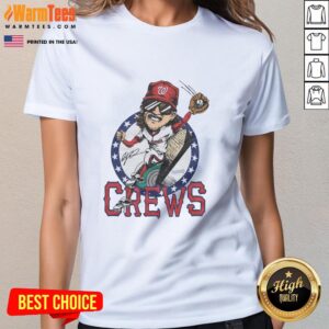 Awesome Nationals Dylan Crews signature ladies tee in vibrant colors, perfect for fans showcasing team spirit.