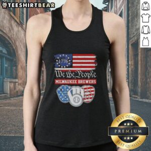 Alt Text: Top We The People Milwaukee Brewers American Since 1776 Tank Top showcasing patriotic sportswear for fans.