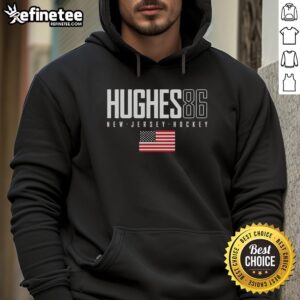 Original Jack Hughes 86 New Jersey Devils USA Flag Elite T-Shirt - Image 6