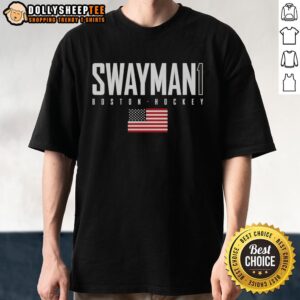 Pretty Jeremy Swayman Boston Bruins USA Flag Elite T-Shirt showcasing team spirit and style for hockey fans.