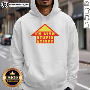 Hot I'm With Stupid Stinky Hoodie featuring a playful design and vibrant colors, perfect for casual and humorous outfits.