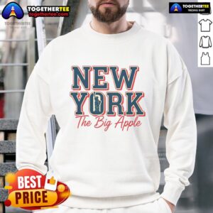 Vintage retro sweatshirt featuring 'Nice New York The Big Apple' design, perfect for stylish citywear.