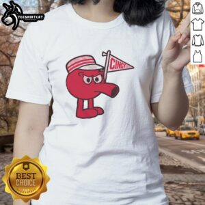Good Redbert Cincy Ladies Tee featuring a stylish design in vibrant colors, perfect for casual wear and Cincinnati fans.