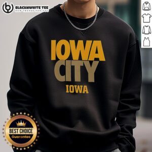 Alt Text: Nice Iowa City Iowa Hawkeyes sweatshirt with vibrant colors, perfect for fans supporting their team.