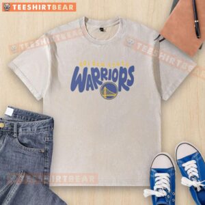 Good Golden State Warriors Bubble Washed T-Shirt in vibrant blue with team logo, perfect for fans and casual wear.