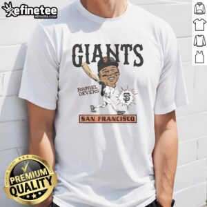 Awesome San Francisco Giants Rafael Devers T-Shirt featuring vibrant team colors and Devers' name on the back.