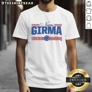 Alt Text: Hot Naomi Girma Stars and Stripes T-Shirt featuring a bold American flag design and stylish fit for fans.