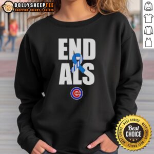 Original Chicago Cubs End ALS Awareness 2026 Sweatshirt showcasing team spirit and support for ALS research.