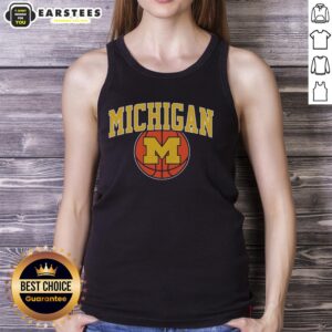 Awesome Michigan Basketball vintage tank top featuring classic logo and retro design, perfect for fans and casual wear.
