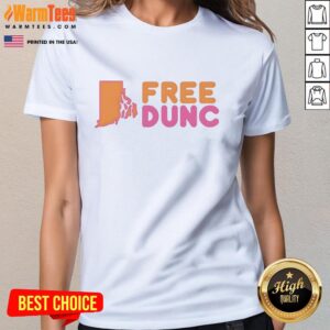 Good Free Dunc Style Dunkin Donut Ladies Tee featuring a fun design, perfect for donut lovers and casual wear.