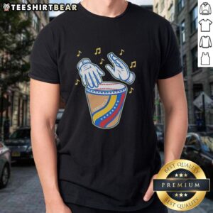 Alt Text: Premium Team Venezuela Tambor Bisbol T-Shirt featuring vibrant colors and a stylish design for baseball fans.