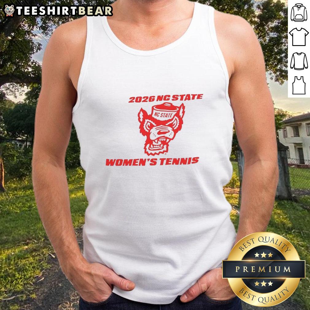 nice-2026-nc-state-womens-tennis-logo-tank-top NC State Women's Tennis logo tank top, stylish and comfortable, perfect for fans and athletes alike.