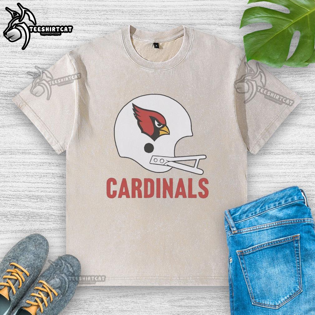 nice-arizona-cardinals-football-logo-in-big-helmet-washed-t-shirt Alt Text: Nice Arizona Cardinals football logo featured on a big helmet washed t-shirt, perfect for fans and casual wear.