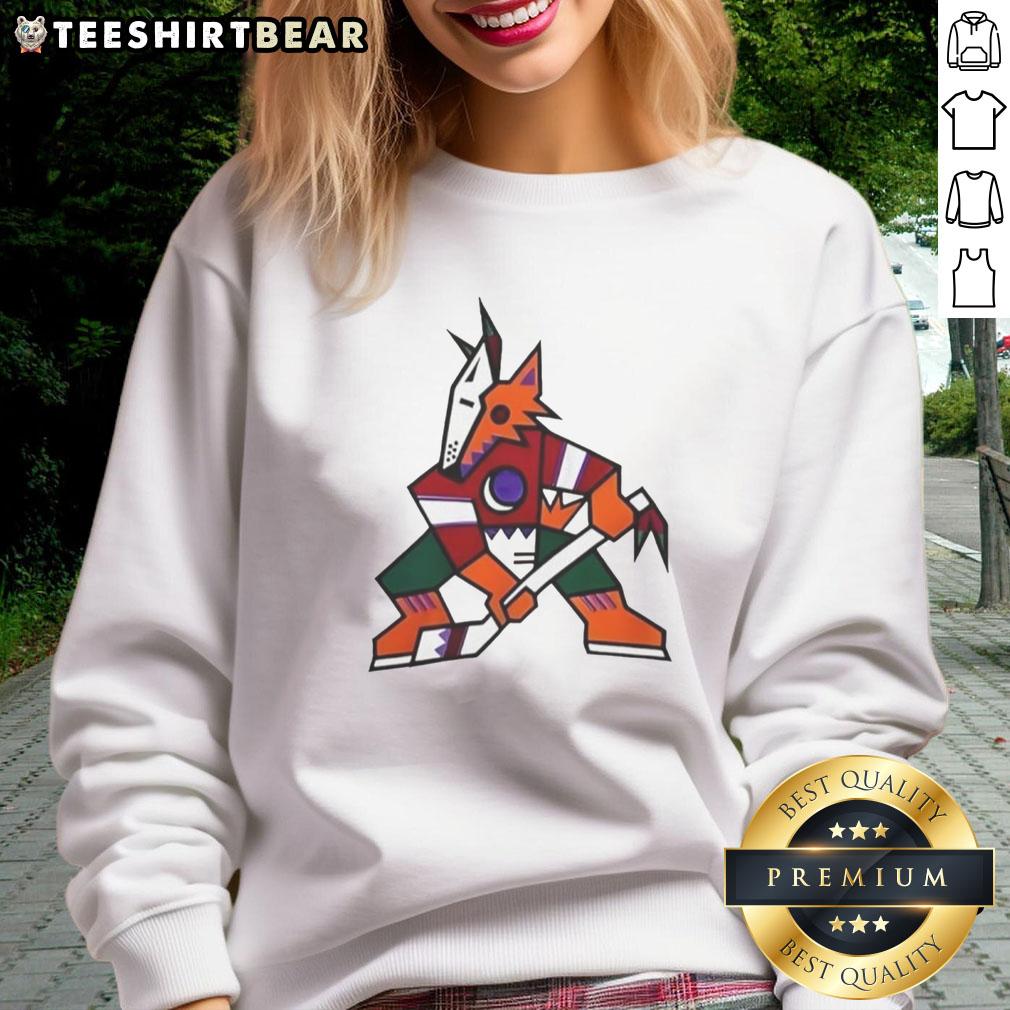 nice-arizona-coyotes-nhl-kachina-coyote-logo-sweatshirt Alt Text: Nice Arizona Coyotes NHL Kachina Coyote logo sweatshirt featuring vibrant colors and a stylish design.