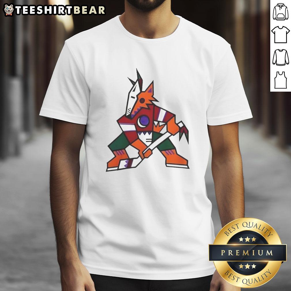 nice-arizona-coyotes-nhl-kachina-coyote-logo-t-shirt-1 Arizona Coyotes NHL Kachina Coyote logo t-shirt featuring vibrant colors and team branding, perfect for fans.