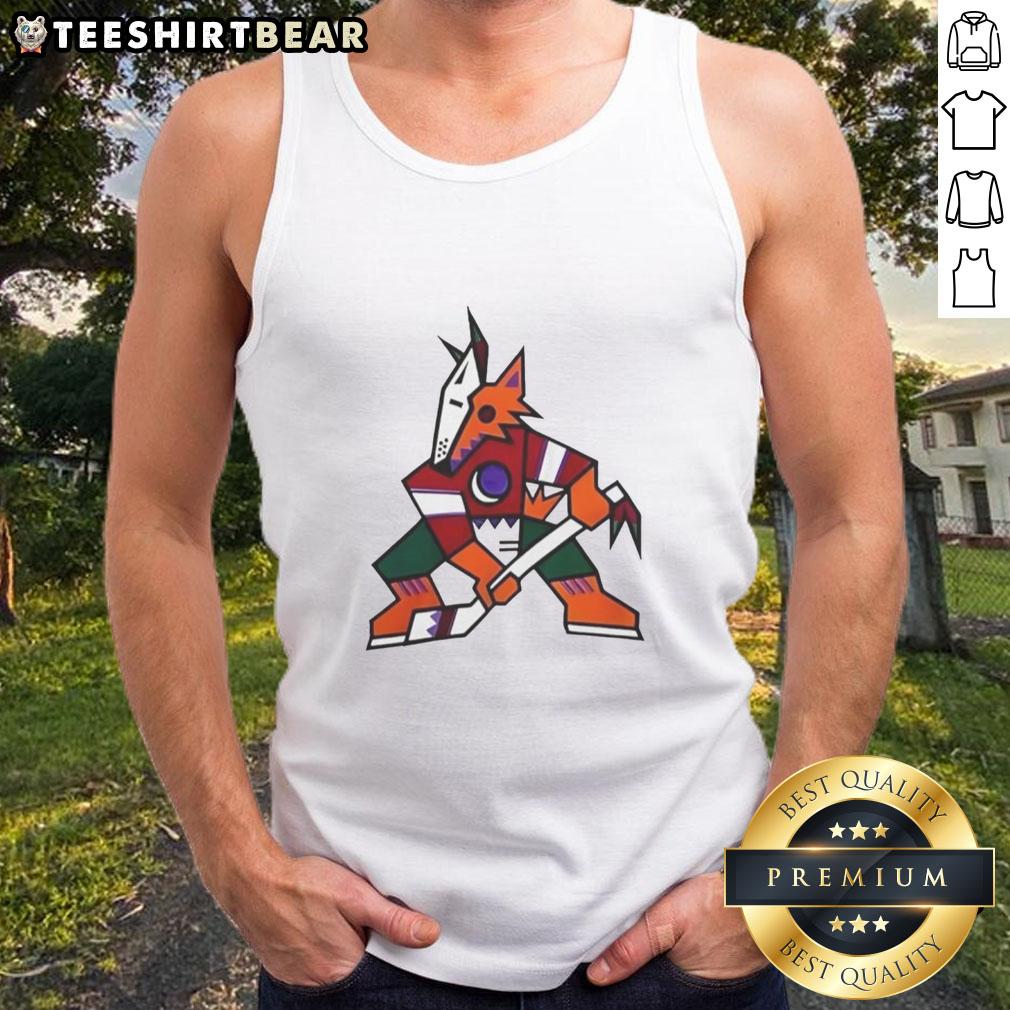 nice-arizona-coyotes-nhl-kachina-coyote-logo-tank-top Nice Arizona Coyotes NHL Kachina Coyote logo tank top featuring vibrant colors and bold design for fans.