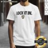 Alt Text: Nice Army Black Knights 2026 Lock It In T-Shirt featuring bold graphics and a stylish design for fans.
