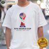Alt Text: Nice Bad Bunny 2026 FIFA World Cup T-Shirt featuring US, Canada, Mexico designs, perfect for soccer fans.