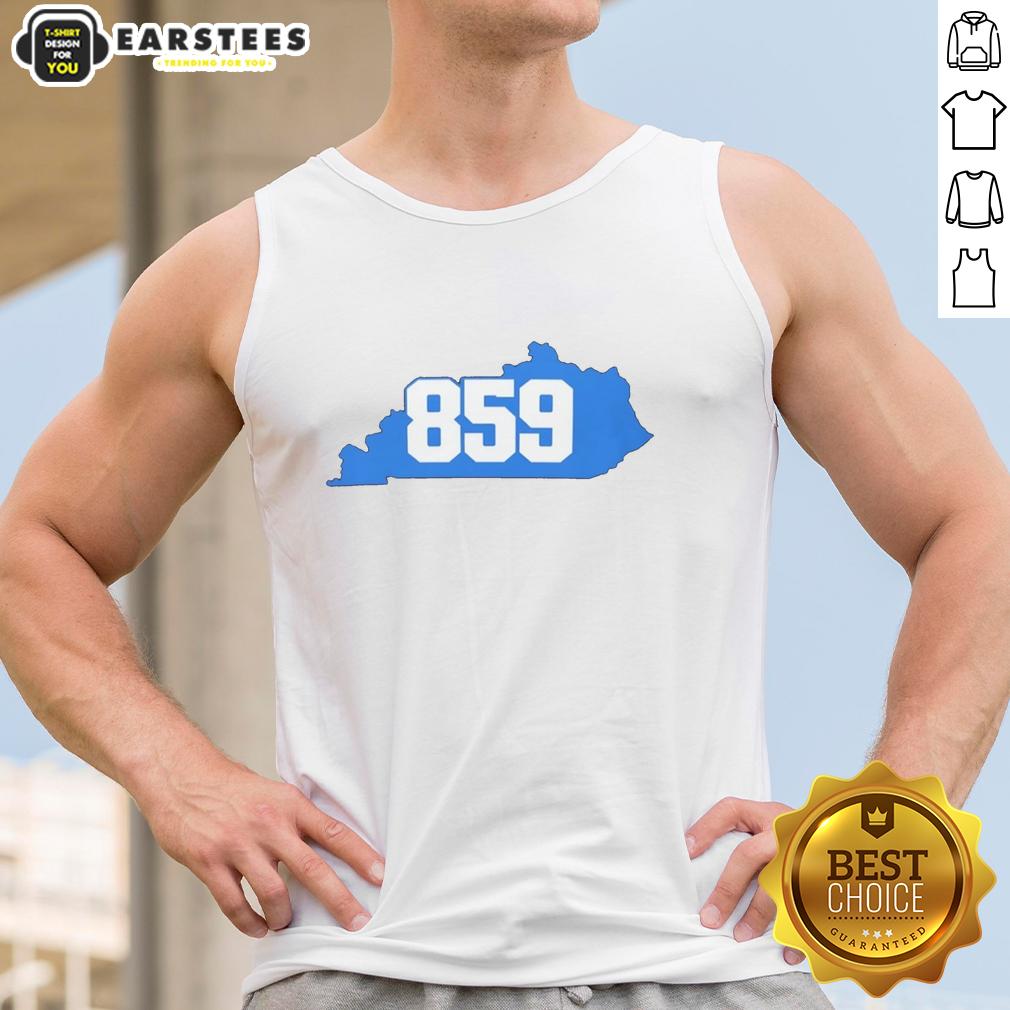 nice-bluegrass-area-859-kentucky-tank-top Stylish tank top featuring the Nice Bluegrass Area 859 Kentucky design, perfect for fans of Kentucky culture and fashion.