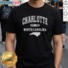 Nice Charlotte North Carolina Est. 1768 varsity t-shirt featuring bold graphics and a comfortable fit for fans.