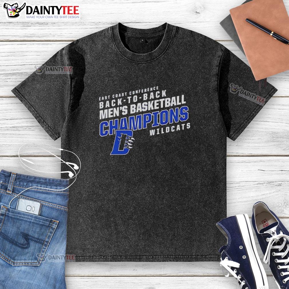 nice-daemen-wildcats-east-coast-conference-basketball-back-to-back-washed-t-shirt Nice Daemen Wildcats East Coast Conference Basketball Back-To-Back Washed T-Shirt in gray, perfect for fans and casual wear.