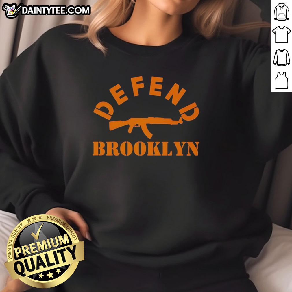 nice-defend-brooklyn-curved-sweatshirt Nice Defend Brooklyn curved sweatshirt in navy blue with stylish design, perfect for casual wear and showcasing Brooklyn pride.