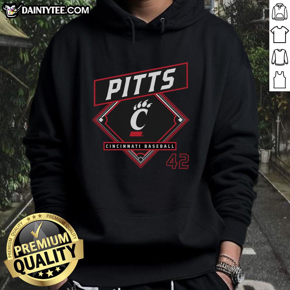 nice-derrick-pitts-cincinnati-bearcats-baseball-hoodie Alt Text: Nice Derrick Pitts wearing Cincinnati Bearcats baseball hoodie, showcasing team spirit and style.