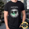 Nice Frog Amphifa Amphibians Against Fascism T-Shirt featuring a colorful frog graphic promoting amphibian activism.