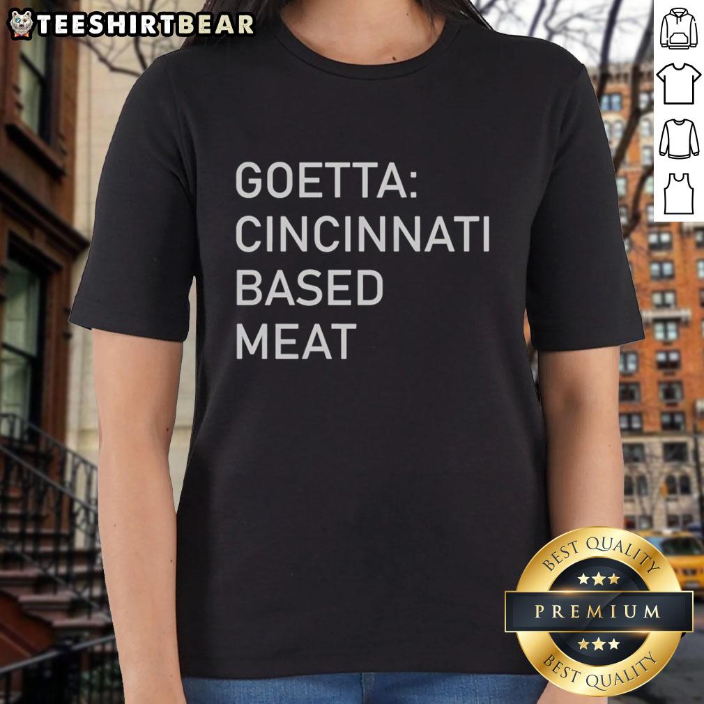 nice-goetta-cincinnati-based-meat-ladies-tee Alt Text: Nice Goetta Cincinnati-Based Meat Ladies Tee featuring a playful design celebrating Cincinnati's beloved goetta.