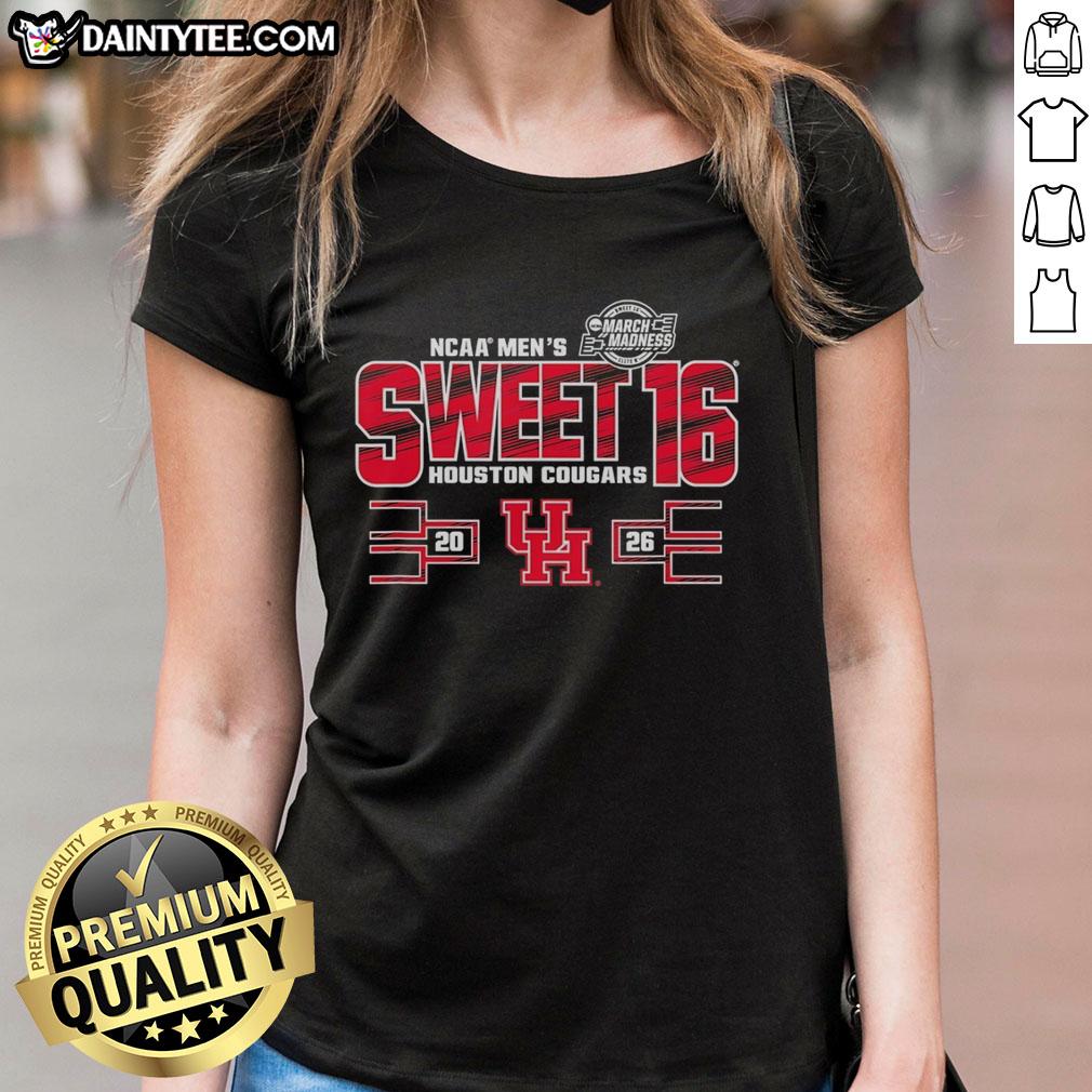 nice-houston-cougars-sweet-16-2026-mens-march-madness-ladies-tee 2026 Men's March Madness Houston Cougars Sweet 16 ladies tee featuring team colors and logo, perfect for fans.