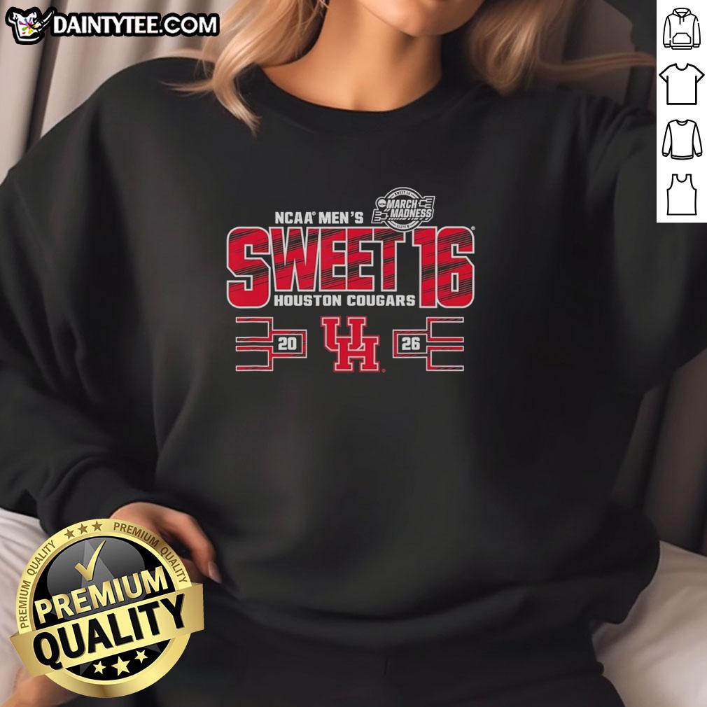 nice-houston-cougars-sweet-16-2026-mens-march-madness-sweatshirt Nice Houston Cougars Sweet 16 2026 Men's March Madness sweatshirt, featuring team logo and vibrant colors for fans.
