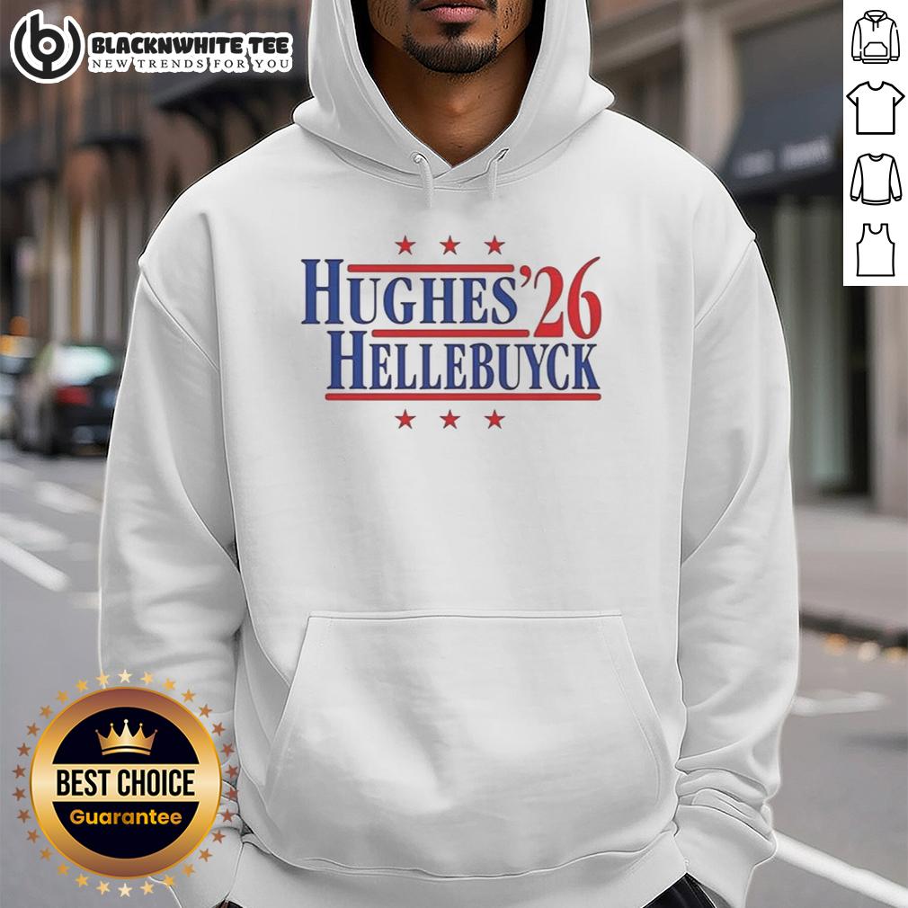 Nice Hughes And Hellebuyck '26 Team Usa Champions Hoodie Team USA Champions hoodie featuring Nice, Hughes, and Hellebuyck, showcasing pride in American hockey excellence.