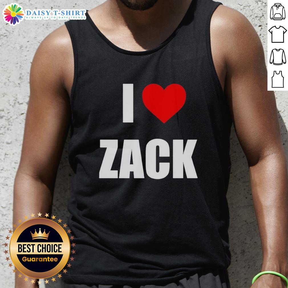 Nice I Love Zack Heart Tank Top Nice I Love Zack heart tank top in vibrant colors, perfect for casual summer outfits and expressing love for Zack.