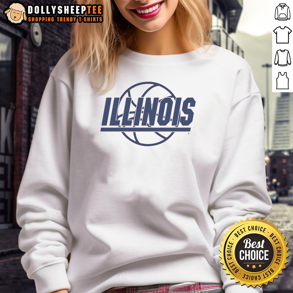Nice Illinois Basketball Retro Logo Sweatshirt Nice Illinois Basketball retro logo sweatshirt featuring a vintage design and bold colors for fans and casual wear.