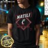 Nice Jack Natili Cincinnati Bearcats baseball t-shirt featuring vibrant team colors and logo, perfect for fans.