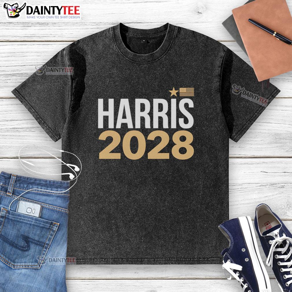 nice-kamala-harris-2028-washed-t-shirt Nice Kamala Harris 2028 T-Shirt - Image 3